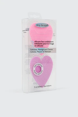 Ardene 2-Pack Heart Shaped Face Scrubbers