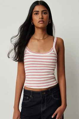 Ardene Basic Ribbed Scoop Neck Tank Top in | Size | Cotton/Elastane | Eco-Conscious