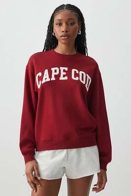 Ardene Graphic Crew Neck Sweatshirt in | Size | Polyester/Cotton | Eco-Conscious