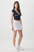 Ardene Mini Bubble Skirt in White | Size | Polyester/Cotton