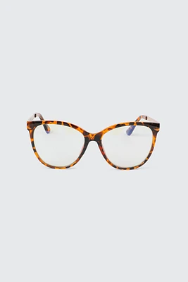 Ardene Blue Light Cat Eye Glasses in Brown