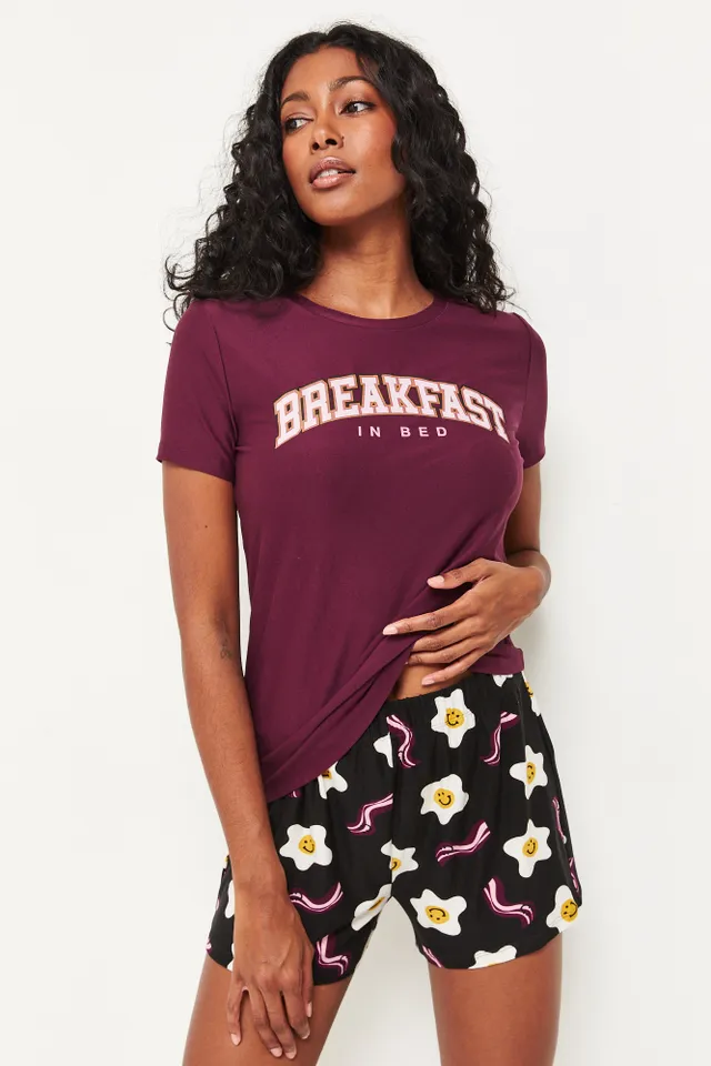Ardene Breakfast Super Soft 2-Piece Pijama Set