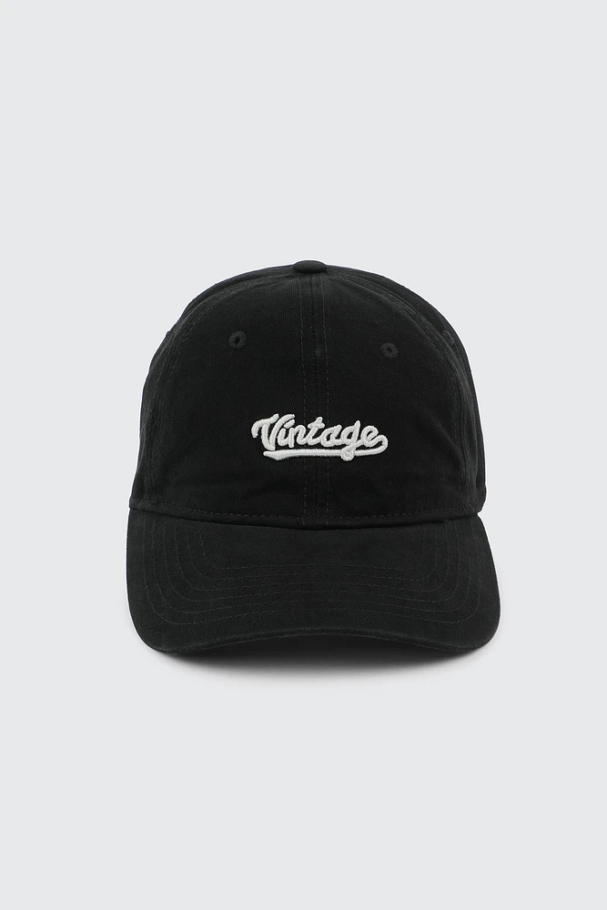 Ardene Embroidered Cap in Black | 100% Cotton