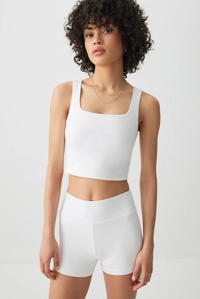 Ardene Butter Crop Double Layer Tank Top in | Size | Nylon/Elastane