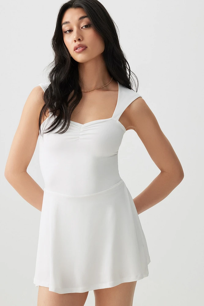 Ardene Mini Skater Dress with Integrated Shorts in | Size | Polyester/Spandex