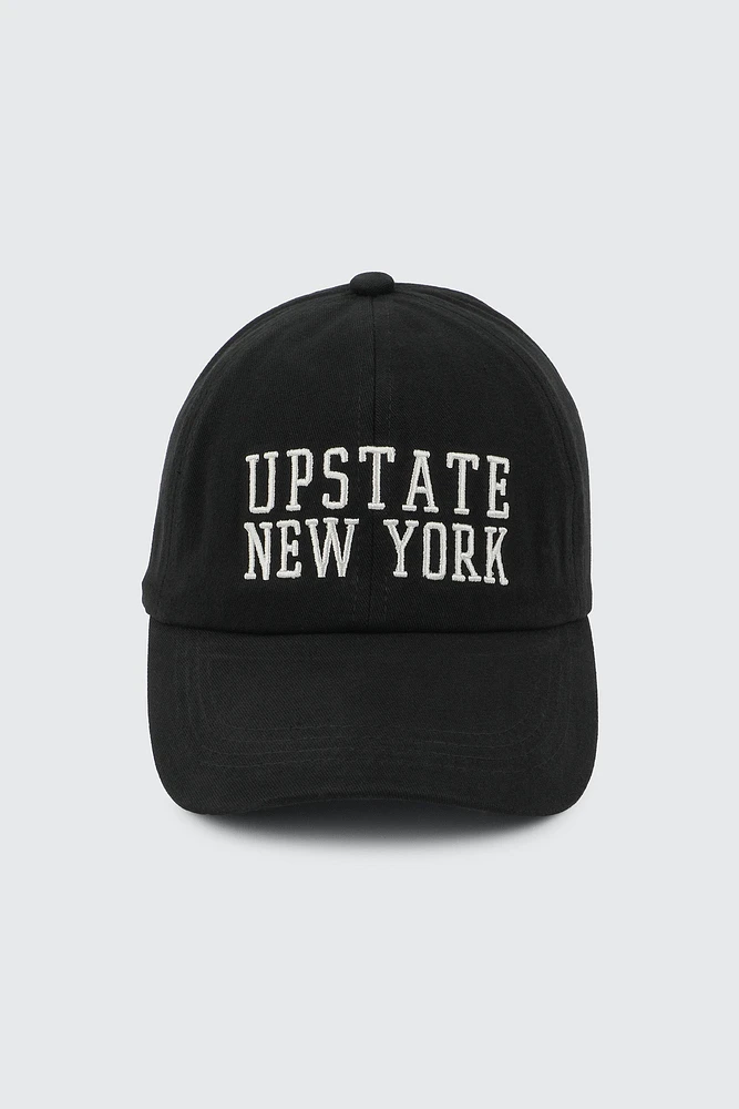 Ardene Upstate New York Cap in Black | 100% Cotton