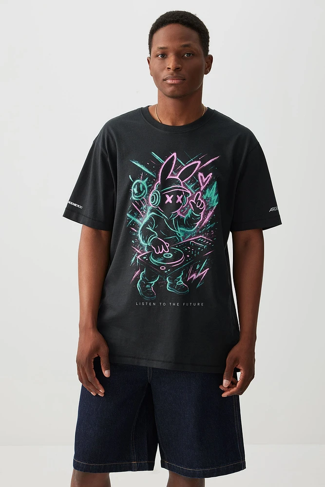 NXNE x Ardene Graphic T-Shirt in Black | Size Small | 100% Cotton