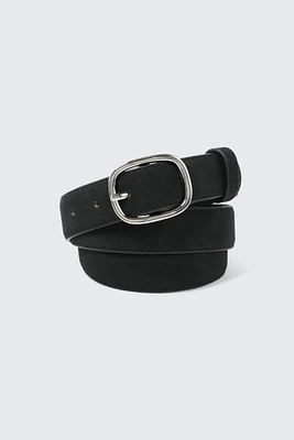 Ardene Faux Suede Belt in Black | Size Small