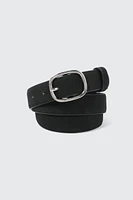 Ardene Faux Suede Belt in Black | Size Small