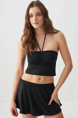 Ardene Picot Trim Cover Up Skirt in | Size Large | Polyester/Nylon/Spandex | Microfiber
