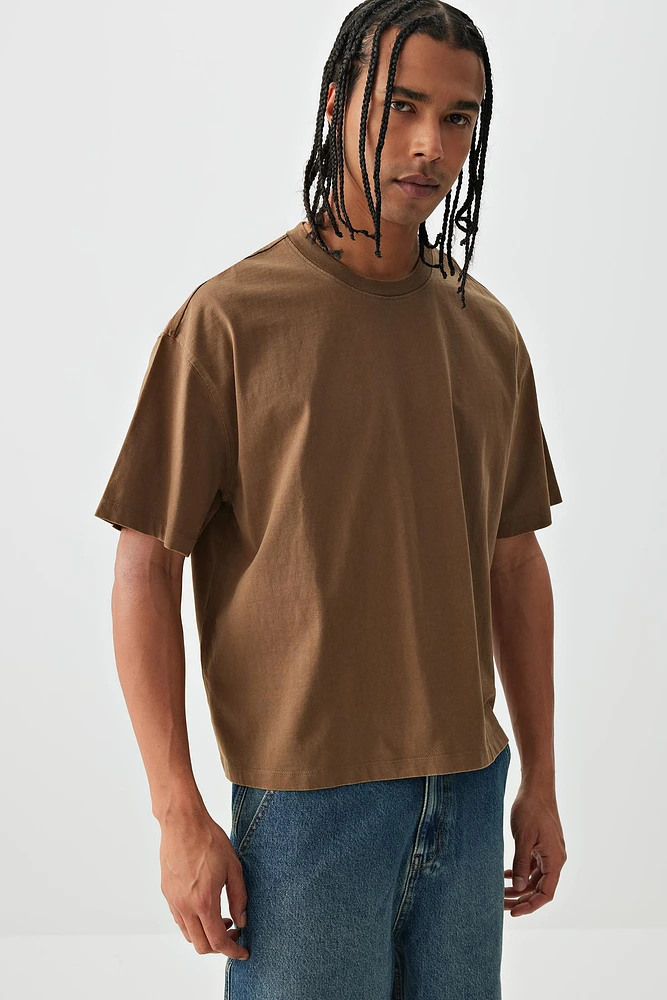 Ardene Man Short Sleeve Boxy T-Shirt For Men in | Size Large | 100% Cotton