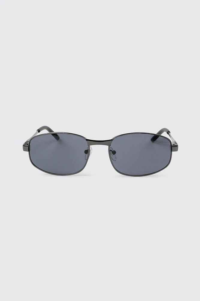 Ardene Slim Shield Sunglasses in Black