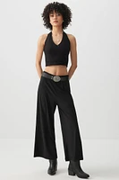 Ardene Pull On Culottes in Black | Size Small | Polyester/Spandex