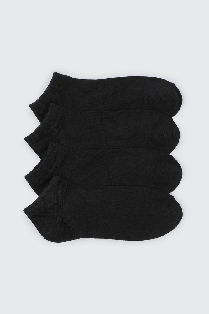 Ardene 4-Pack Bamboo Rayon Ankle Socks in | Polyester/Rayon/Spandex | Eco-Conscious