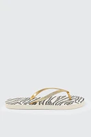 Ardene Tiger Print Flip-Flops Sandals | Size | Eco-Conscious
