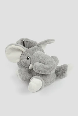 Ardene Plush Animal Slippers in Grey | Size | Eco-Conscious