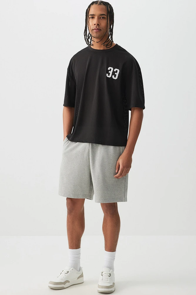 Ardene Man French Terry Sweatshorts For Men in Grey | Size | Polyester/Cotton