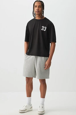 Ardene Man French Terry Sweatshorts For Men in Grey | Size | Polyester/Cotton