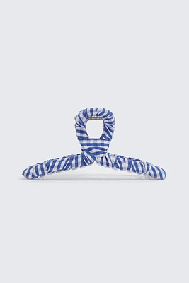 Ardene Gingham Loop Hair Claw in Blue