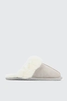 Ardene Mule Slippers with Fur Lining in | Size | Polyester/Faux Suede | Eco-Conscious