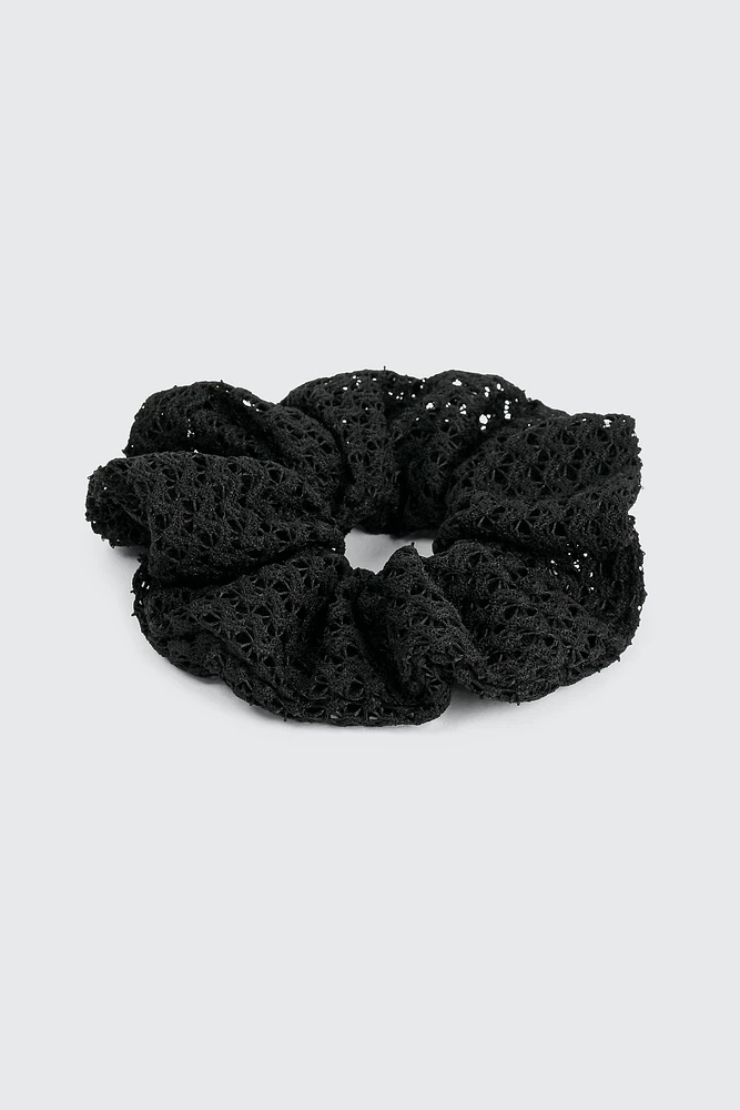 Ardene XL Crochet Scrunchie in Black