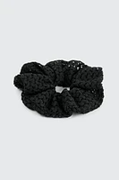 Ardene XL Crochet Scrunchie in Black