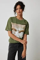 Ardene Roma Graphic T-Shirt in Khaki | Size Medium