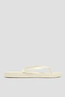 Ardene Jelly Strap Flip-Flops Sandals in White | Size