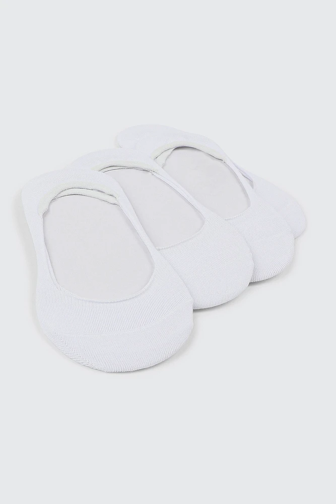 Ardene 4-Pack Bamboo Rayon Shoe Liners in White | Polyester/Rayon/Spandex | Eco-Conscious
