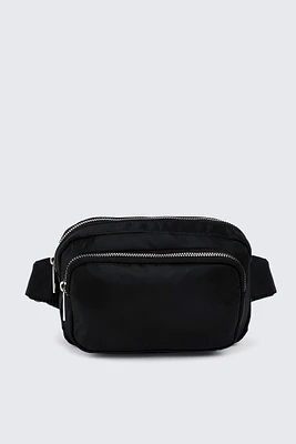 Ardene Nylon Fanny Pack in Black | 100% Recycled Polyester/Nylon | Eco-Conscious