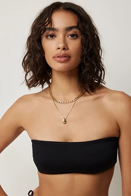 Ardene Bandeau Bikini Top in | Size | Polyester/Nylon/Spandex | Microfiber