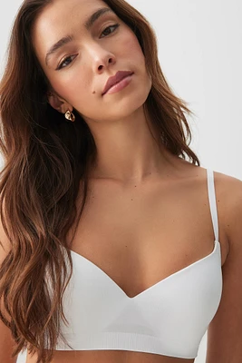 Ardene Seamless Push Up Bra in White | Size | Nylon/Elastane | Microfiber