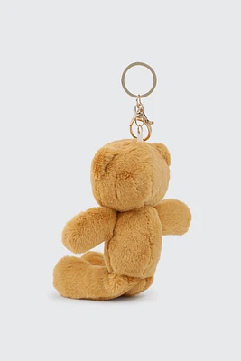 Ardene Plushie Teddy Bear Charm in Cognac