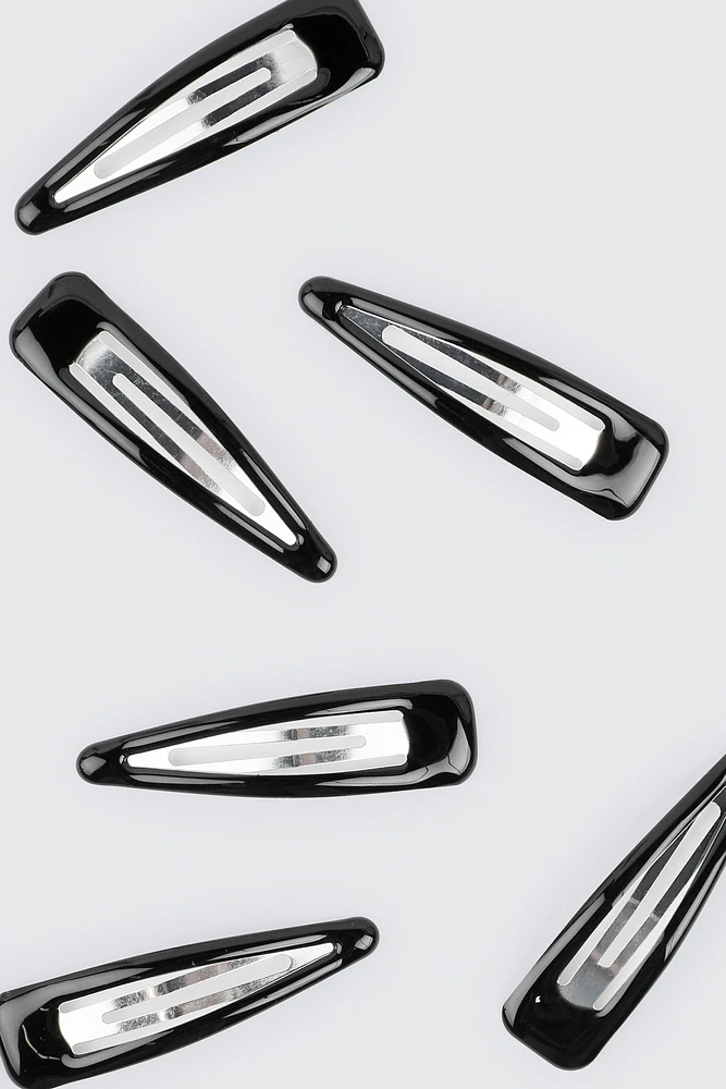 Ardene 6-Pack Hair Clips in Black