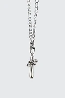 Ardene Stainless Steel Cross Necklace in Silver