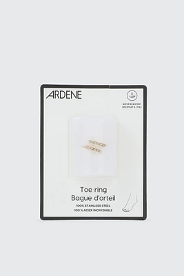 Ardene Toe Ring with Stone Details in Gold | Stainless Steel