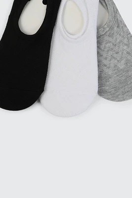 Ardene 3-Pack Solid Shoe Liners in | Polyester/Spandex