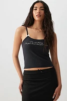 Ardene Tank Top with Bow Details in Black | Size | 100% Cotton