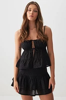 Ardene Textured Tiered Mini Skort in | Size | 100% Cotton/Polyester