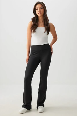 Ardene Flare Leggings in Black | Size | Polyester/Elastane