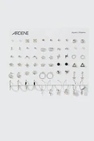 Ardene 30-Pack Assorted Earrings in Silver | Stainless Steel