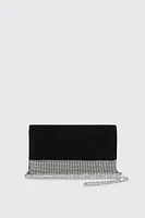 Ardene Rhinestone Embellished Clutch in | Polyester