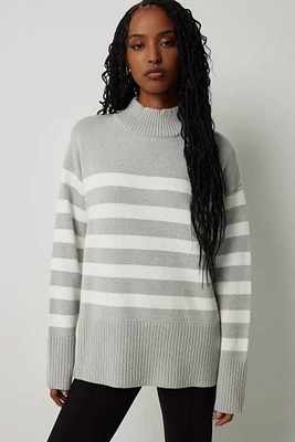 Ardene Long Mock Neck Sweater in | Size | Polyester/Nylon/Viscose