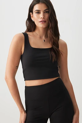 Ardene Butter Crop Double Layer Tank Top in | Size | Nylon/Elastane