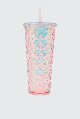 Ardene Iridescent Tumbler in Light Pink