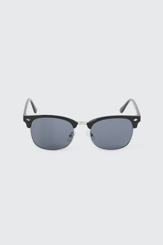 Ardene Man Clubmaster Sunglasses For Men in Black