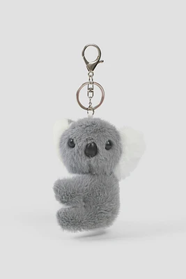 Ardene Kids Plushie Koala Keychain in Grey