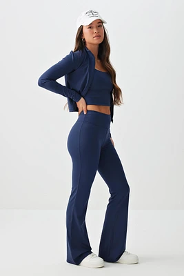 Ardene Butter Flare Leggings in Dark Blue | Size | Nylon/Elastane