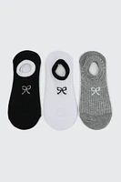 Ardene 3-Pack Bow Print Shoe Liners | Polyester/Elastane