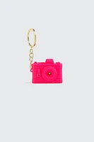 Ardene Light Up Camera Keychain in Pink